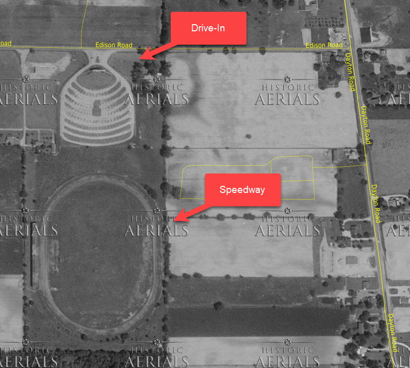 Speedway Auto Theatre - 1957 Aerial